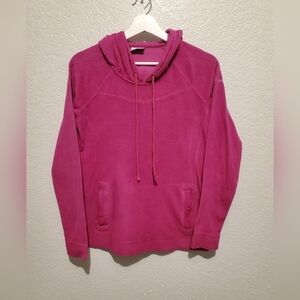 💚5/$25 Columbia Dark Pink Light Weight Pull Over Hooded Fleece Size Medium